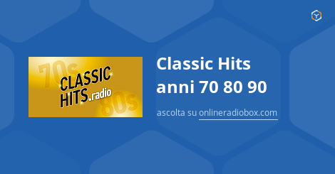 Classic Hits anni 70 80 90 Playlist — canzoni trasmesse